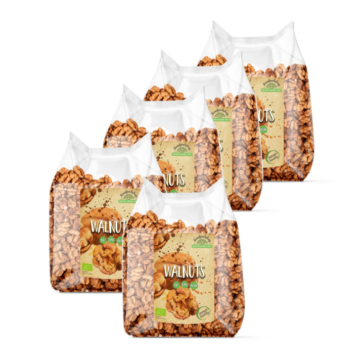 Valnøtter Premium RAW ØKO 750g x 5 pakker i gruppen Råvarer & Drikke / Nøtter / Valnøtter hos Rawfoodshop Scandinavia AB (RNOT200507E-SET5)