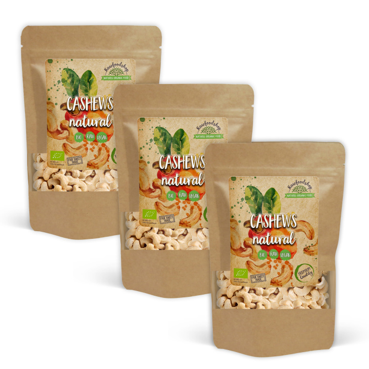 Cashewnøtter Premium RAW ØKO 500g x 3 pakker i gruppen Råvarer & Drikke / Nøtter / Cashewnøtter hos Rawfoodshop Scandinavia AB (RNOT5002059E-SET3)