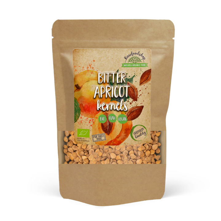 Aprikoskjerner Bitter ØKO 500g i gruppen Råvarer & Drikke / Nøtter / Aprikoskjerner hos Rawfoodshop Scandinavia AB (RNOT500305E)