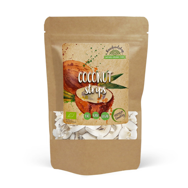 Kokosnøtt i strips ØKO 500g i gruppen Råvarer & Drikke / Nøtter / Kokosnøtt hos Rawfoodshop Scandinavia AB (RNOT500414E)
