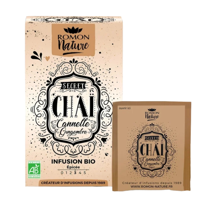 Te Chai Kanel & Ingefær Infusjon ØKO 16 x 1,7g i gruppen Råvarer & Drikke / Drikkevarer / Te hos Rawfoodshop Scandinavia AB (RNP0047)