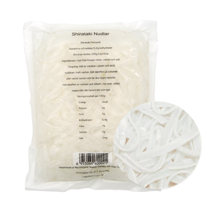 Shirataki Fettuccini 200g i gruppen Råvarer & Drikke / Spiskammer / Pasta og nudler hos Rawfoodshop Scandinavia AB (RNUD200074E)
