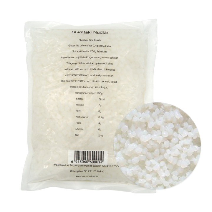 Shirataki Rice Pearls 200g i gruppen Råvarer & Drikke / Spiskammer / Ris og bygg hos Rawfoodshop Scandinavia AB (RNUD200075E)