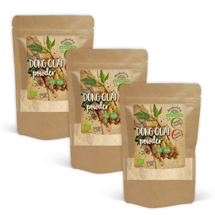 Dong Quai Pulver ØKO 125g x 3 pakker i gruppen Kosttilskudd / Urter & Planter / Urter hos Rawfoodshop Scandinavia AB (RPUL100082E-SET3)