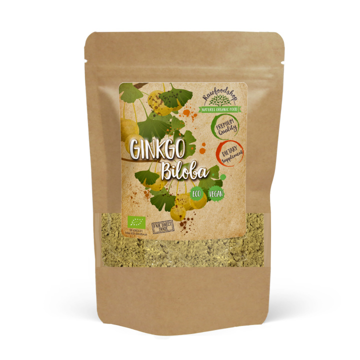 Ginkgo Biloba Pulver ØKO 125g i gruppen Kosttilskudd / Urter & Planter hos Rawfoodshop Scandinavia AB (RPUL100109E)