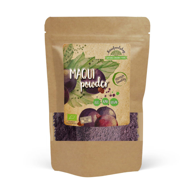 Maqui Pulver ØKO 250g i gruppen Råvarer & Drikke / Frukt og bær / Fruktpulver hos Rawfoodshop Scandinavia AB (RPUL100253E-250)