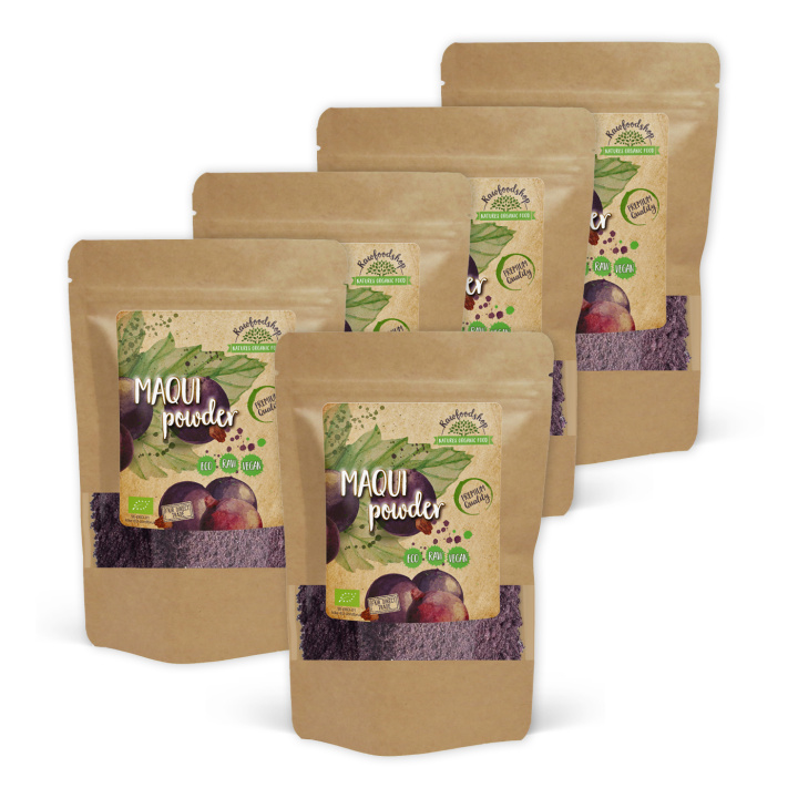 Maqui Pulver ØKO 250g x 5 pakker i gruppen Råvarer & Drikke / Frukt og bær / Fruktpulver hos Rawfoodshop Scandinavia AB (RPUL100253E250-SET5)