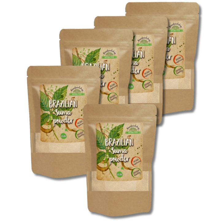 Brasiliansk Suma Pulver 125g x 5 pakker i gruppen Kosttilskudd / Urter & Planter / Urter hos Rawfoodshop Scandinavia AB (RPUL100320L-SET5)