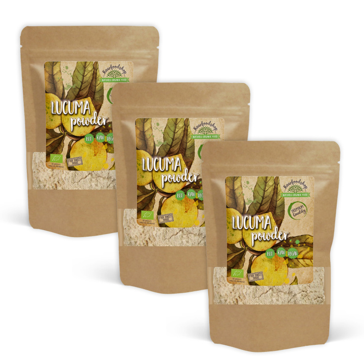 Lucuma-pulver ØKO 125g x 3 pakker i gruppen Råvarer & Drikke / Baking / Søtning hos Rawfoodshop Scandinavia AB (RPUL100423E-SET3)