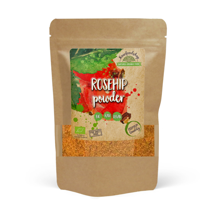 Nypepulver ØKO 250g i gruppen Råvarer & Drikke / Frukt og bær / Nyper hos Rawfoodshop Scandinavia AB (RPUL250444E)