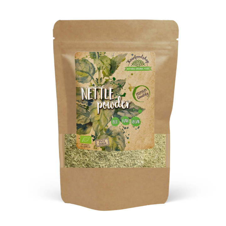 Brenneslepulver ØKO 500g i gruppen Råvarer & Drikke / Helsekost / Grønne Pulver hos Rawfoodshop Scandinavia AB (RPUL250445E)