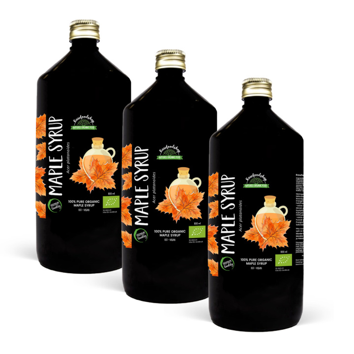 Lønnesirup ØKO 1L x 3 flasker i gruppen Råvarer & Drikke / Baking / Sirup hos Rawfoodshop Scandinavia AB (RSOT2502001L1-SET3)