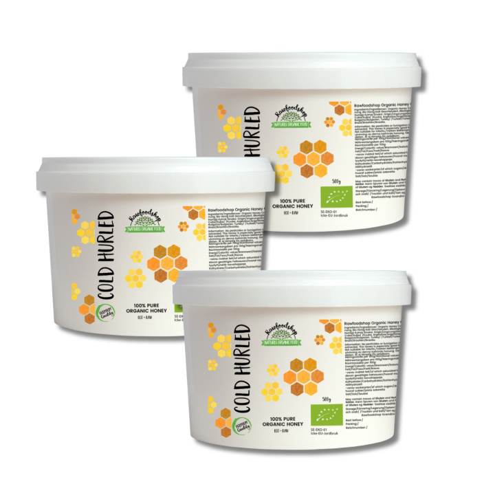 Honning Kaldrørt ØKO 500g x 3 pakker i gruppen Råvarer & Drikke / Baking / Honning hos Rawfoodshop Scandinavia AB (RSOT350393E5-SET3)