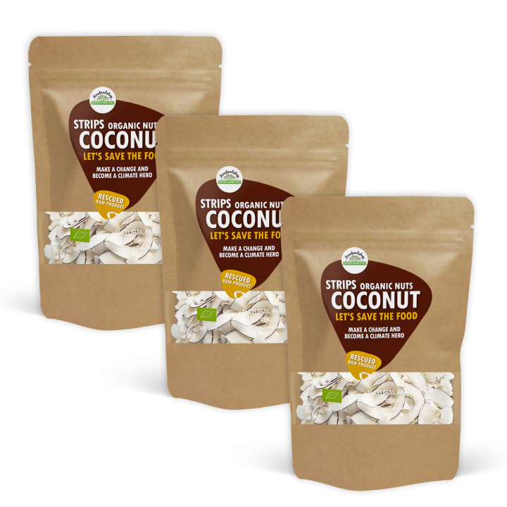 Kokosnøtt i strimler ØKO 1kg x 3 pakker i gruppen Råvarer & Drikke / Nøtter / Kokosnøtt hos Rawfoodshop Scandinavia AB (SF171881-SET3)