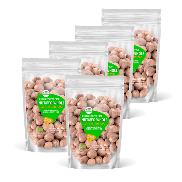 Muskatnøtt Hel ØKO 100g 5stk pakke i gruppen Råvarer & Drikke / Spiskammer / Krydder & Salt hos Rawfoodshop Scandinavia AB (SF2345311SET)