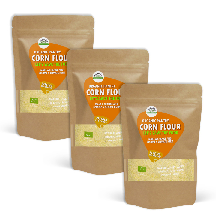 Maismel ØKO 1 kg x 3 pakker i gruppen Råvarer & Drikke / Baking / Mel hos Rawfoodshop Scandinavia AB (SFAB013-SET3)