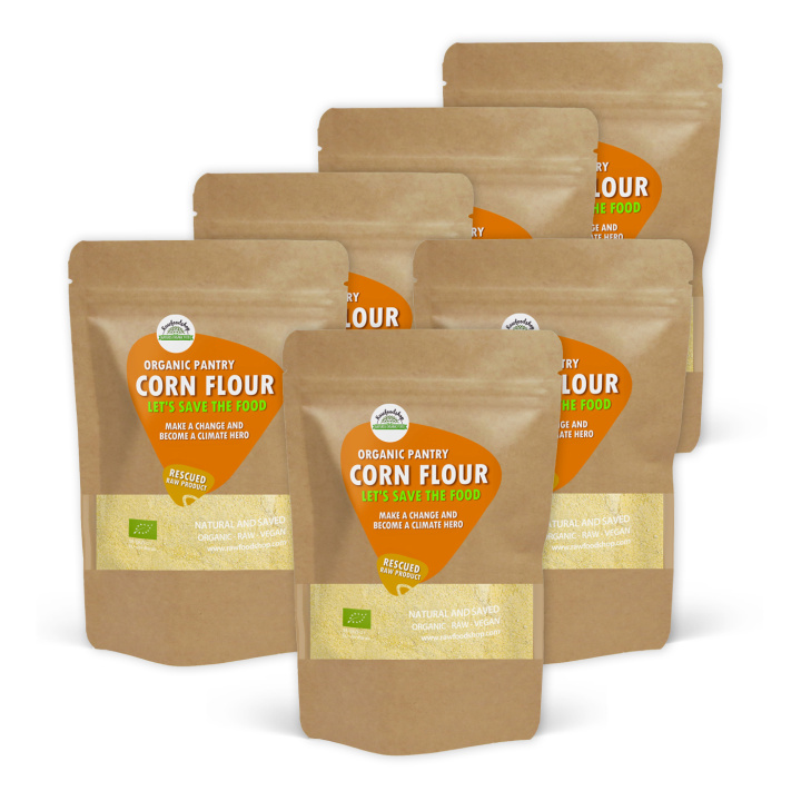 Maismel ØKO 1 kg x 6 pakker i gruppen Råvarer & Drikke / Baking / Mel hos Rawfoodshop Scandinavia AB (SFAB013SET)