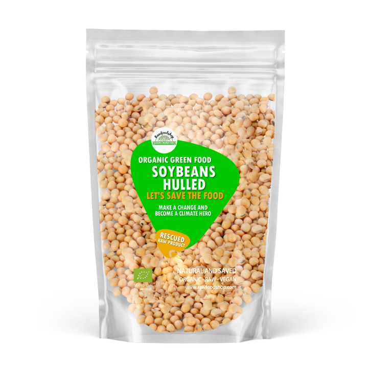 Soyabønner Skrellede ØKO 1kg i gruppen Råvarer & Drikke / Spiskammer / Belgvekster / Bønner hos Rawfoodshop Scandinavia AB (SFBON51)