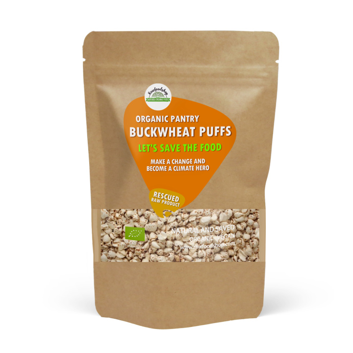Bokhvetepuffer ØKO 100g i gruppen OUTLET 20-80% / Baking 20-70% / Baking 40% hos Rawfoodshop Scandinavia AB (SFBVP601)