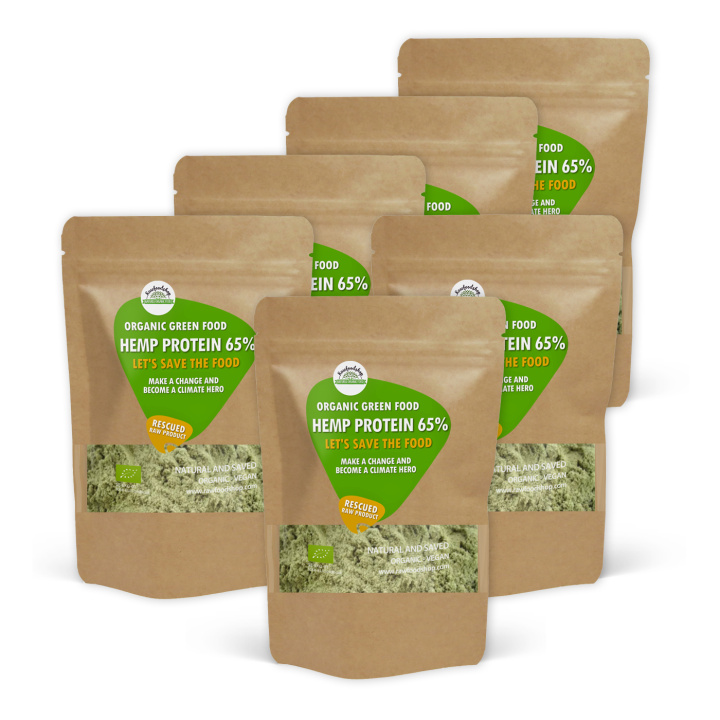 Hampaprotein 65% ØKO 1kg x 6 pakker i gruppen Råvarer & Drikke / Helsekost / Proteinpulver hos Rawfoodshop Scandinavia AB (SFHMP01SET)