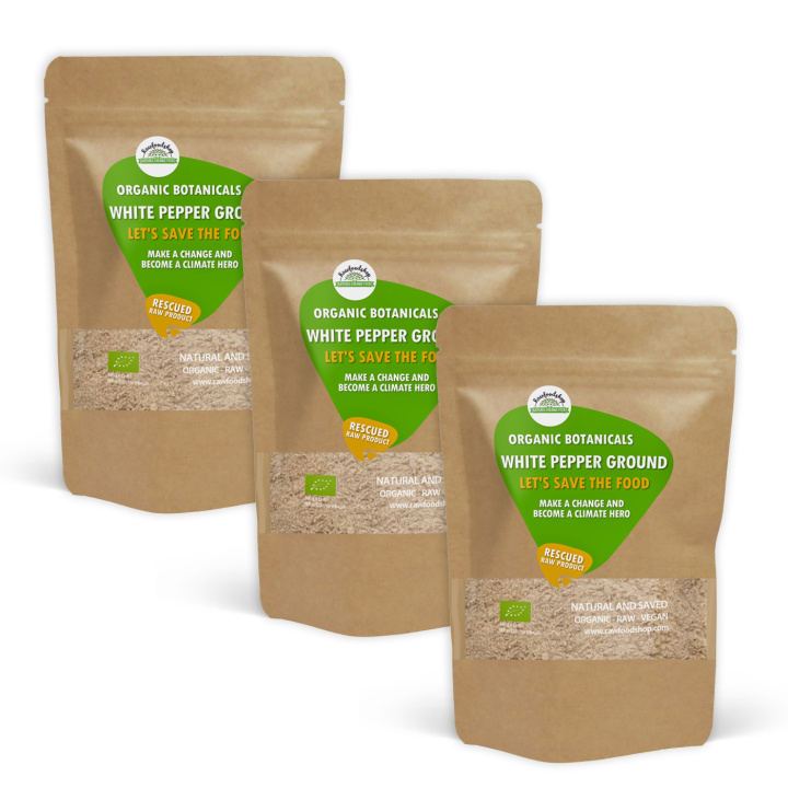 Hvit pepper Malt ØKO 500g x 3 pakke i gruppen Råvarer & Drikke / Spiskammer / Krydder & Salt hos Rawfoodshop Scandinavia AB (SFKRY1011-SET3)