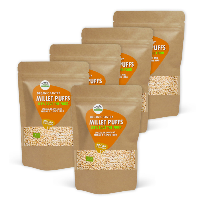 Hirsepuffer ØKO 500g 5stk pakke i gruppen OUTLET 20-80% / Baking 20-70% / Baking 50% hos Rawfoodshop Scandinavia AB (SFRAW988909071SET)