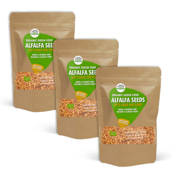 Alfalfafrø ØKO 1kg x 3 pakker i gruppen Råvarer & Drikke / Helsekost / Frø hos Rawfoodshop Scandinavia AB (SFRFRO00011L1000-SET3)