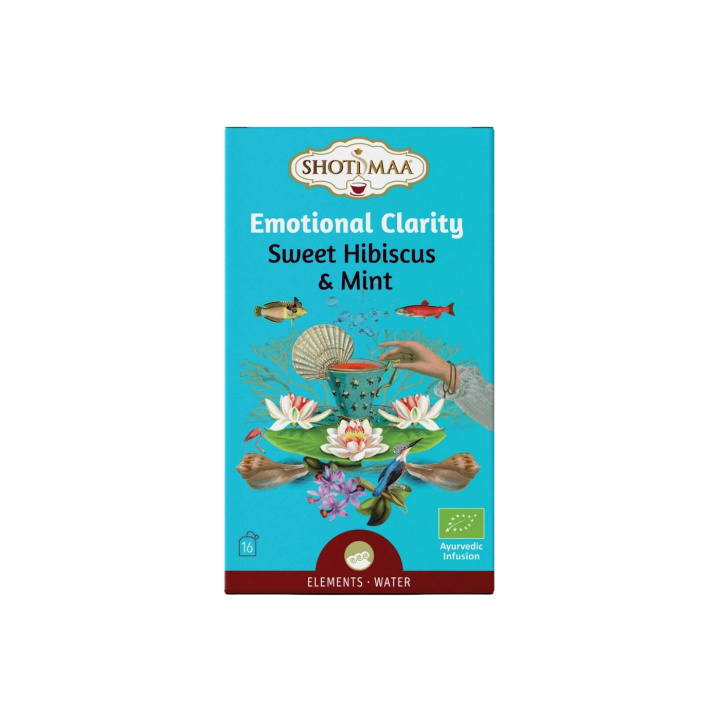 Hibiskus & Mynte Urtete ØKO 16 x 2g i gruppen Råvarer & Drikke / Drikkevarer / Te hos Rawfoodshop Scandinavia AB (SKU-1464)