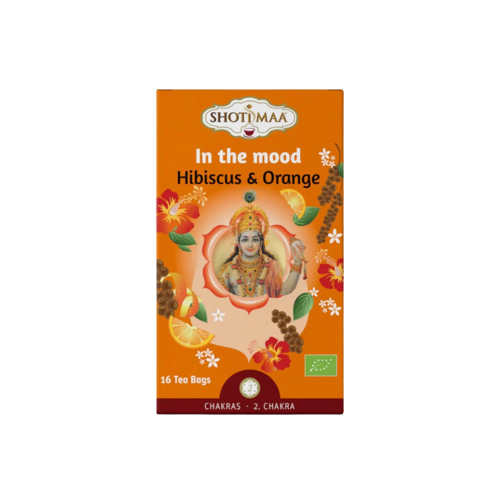 Hibiskus & Appelsin Urtete ØKO 16 x 2g i gruppen Råvarer & Drikke / Drikkevarer / Te hos Rawfoodshop Scandinavia AB (SKU-187)