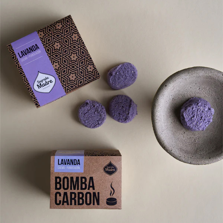 Røkelsekull Lavendel 12stk i gruppen Hjem & Sjel / Stemning & duft / Røkelse hos Rawfoodshop Scandinavia AB (SKU-225)