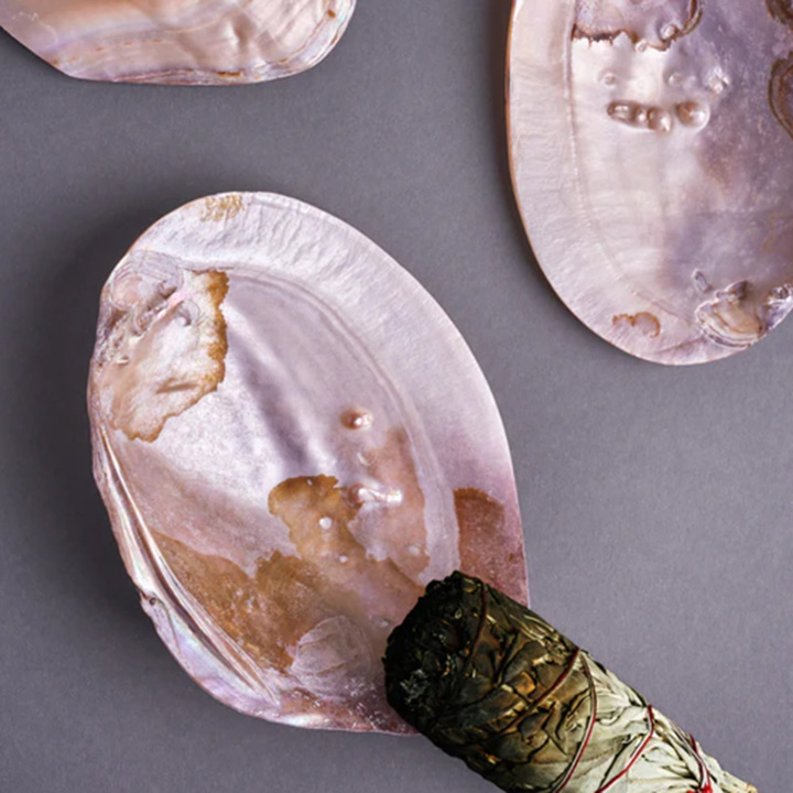 Snegleskall Mother of Pearl Rosa Stort i gruppen Hjem & Sjel / Stemning & duft / Røkelsesholdere & fat hos Rawfoodshop Scandinavia AB (SKU-246)