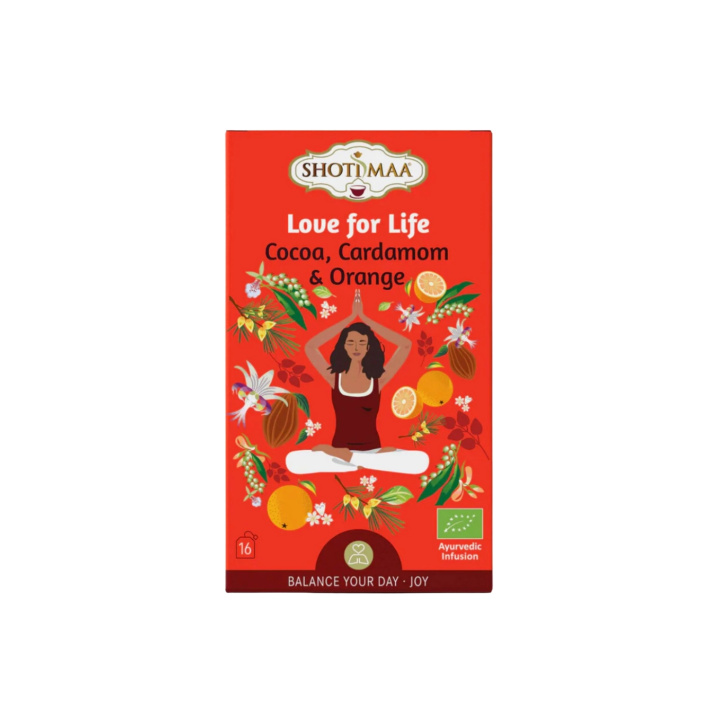 Kakao, Kardemomme & Appelsin Urtete ØKO 16 x 2g i gruppen Råvarer & Drikke / Drikkevarer / Te hos Rawfoodshop Scandinavia AB (SKU-647)