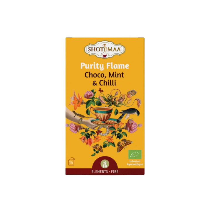 Sjokolade, Mynte & Chili Urtete ØKO 16 x 2g i gruppen Råvarer & Drikke / Drikkevarer / Te hos Rawfoodshop Scandinavia AB (SKU-800)