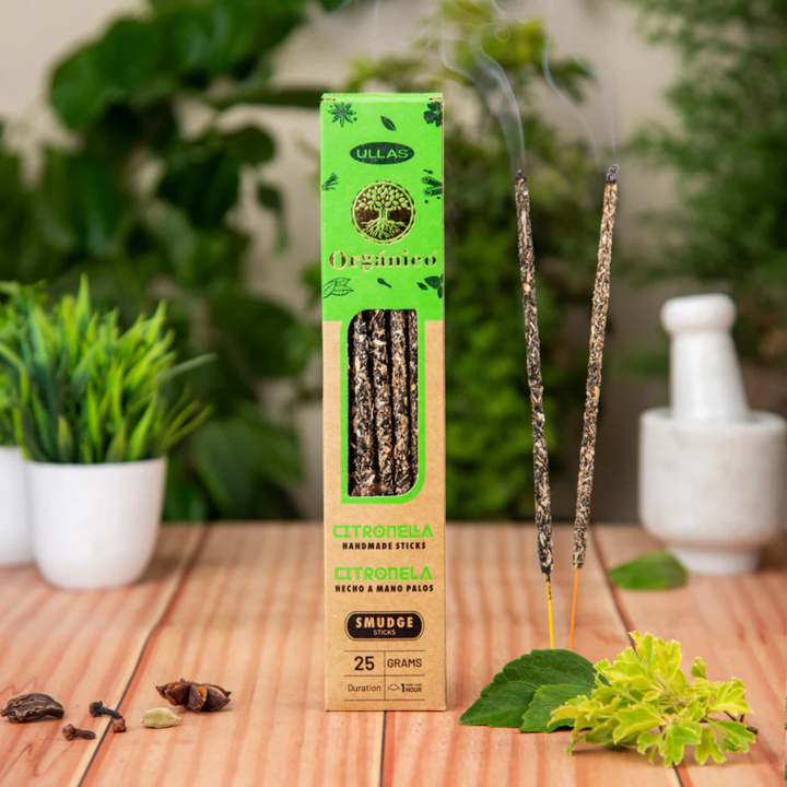 Citronella Røykelsepinner Organico i gruppen Hjem & Sjel / Stemning & duft / Røkelse hos Rawfoodshop Scandinavia AB (SKU-834)