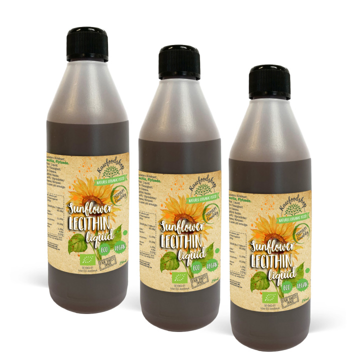 Solros Lecitin Flytende ØKO 250ml x 3 flasker i gruppen Råvarer & Drikke / Baking / Ingredienser Annet hos Rawfoodshop Scandinavia AB (SLF25-SET3)