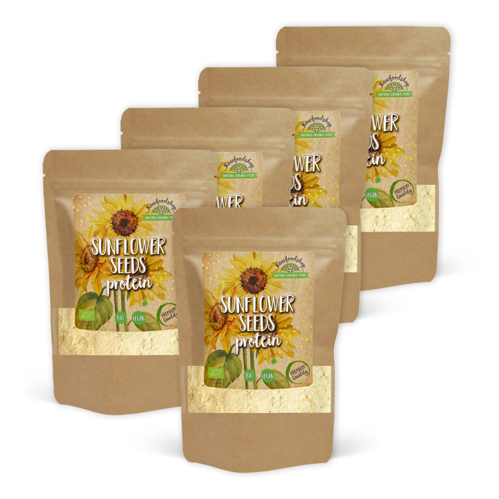 Solrosfrø Protein ØKO 500g x 5 pakker i gruppen Råvarer & Drikke / Helsekost / Proteinpulver hos Rawfoodshop Scandinavia AB (SOPO01-SET5)