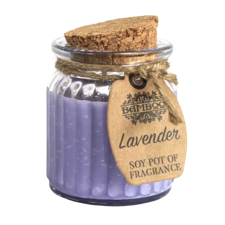 Duftlys Lavendel 60g i gruppen Hjem & Sjel / Stemning & duft / Duftlys hos Rawfoodshop Scandinavia AB (SOYP-01)