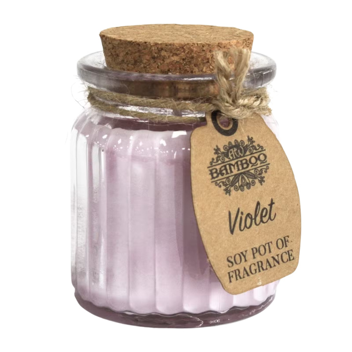 Duftlys Violet 60g i gruppen Hjem & Sjel / Stemning & duft / Duftlys hos Rawfoodshop Scandinavia AB (SOYP-04)