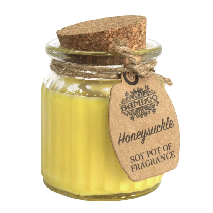 Duftlys Honeysuckle 60g i gruppen Hjem & Sjel / Stemning & duft / Duftlys hos Rawfoodshop Scandinavia AB (SOYP-06)