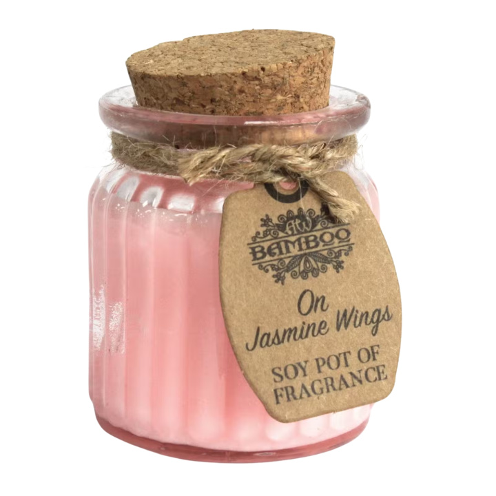 Duftlys On Jasmine Wings 60g i gruppen Hjem & Sjel / Stemning & duft / Duftlys hos Rawfoodshop Scandinavia AB (SOYP-08)