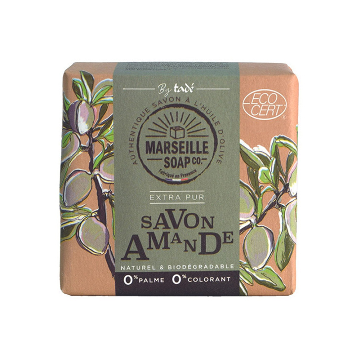 Fast Marseille Såpe 100g Mandel i gruppen Hud & Kropp / Kropp / Håndsåpe hos Rawfoodshop Scandinavia AB (TADSOLIDM2358)