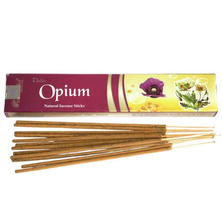 Røkelse Opium 15g i gruppen Hjem & Sjel / Stemning & duft / Røkelse hos Rawfoodshop Scandinavia AB (VEDIC-17)