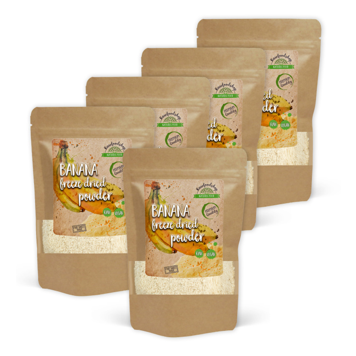 Bananpulver Frysetørket 125g x 5 pakker i gruppen Råvarer & Drikke / Frukt og bær / Banan hos Rawfoodshop Scandinavia AB (VILDPULFBAN-SET5)