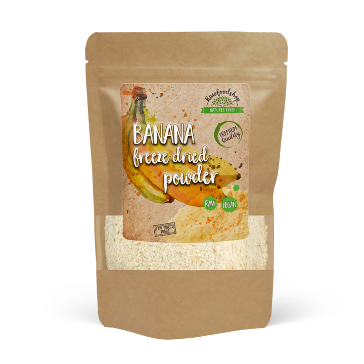 Bananpulver Frysetørket 125g i gruppen Råvarer & Drikke / Frukt og bær / Banan hos Rawfoodshop Scandinavia AB (VILDPULFBAN)