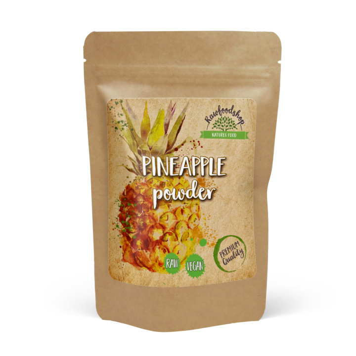 Ananaspulver 125g i gruppen Råvarer & Drikke / Frukt og bær / Ananas hos Rawfoodshop Scandinavia AB (VITANANANASPULV)