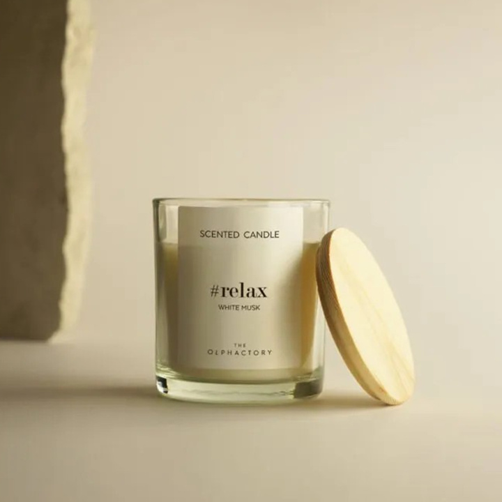 Duftlys White Musk 200g i gruppen Hjem & Sjel / Stemning & duft / Duftlys hos Rawfoodshop Scandinavia AB (VV402MBTO)