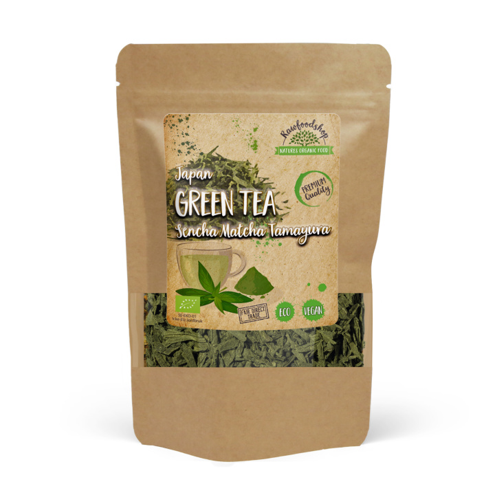 Grønn te, Sencha Match Tamayura ØKO 50g i gruppen OUTLET 20-80% / Kolonialvarer 20-70% / Pantryvarer 30% hos Rawfoodshop Scandinavia AB (W00637-1)