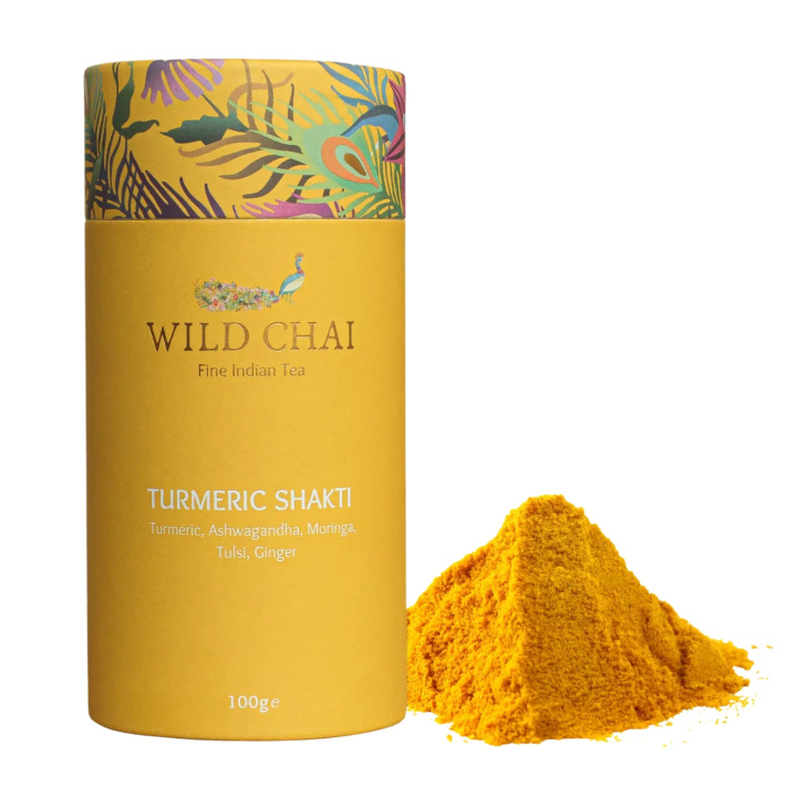 Turmeric Shakti Gurkemeie Latte 100g i gruppen Råvarer & Drikke / Drikkevarer / Te hos Rawfoodshop Scandinavia AB (WILDCHAI-TS)