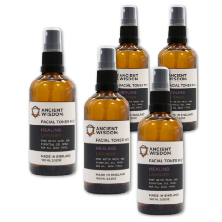 Face Mist Witch Hazel & Lavender 100ml x 5 stk i gruppen Hud & Kropp / Kropp / Dusjsåpe hos Rawfoodshop Scandinavia AB (WSPUL-02-SET5)