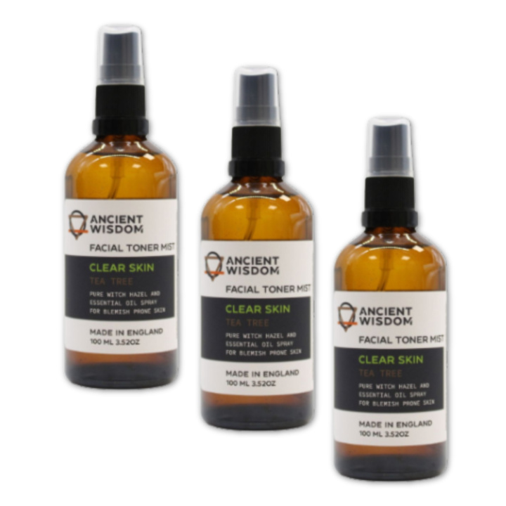Face Mist Witch Hazel & Tea Tree 100ml x 3 stk i gruppen Hud & Kropp / Kropp / Dusjsåpe hos Rawfoodshop Scandinavia AB (WSPUL-03-SET3)